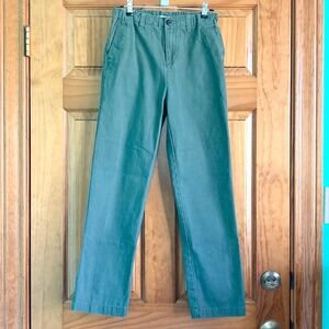Boy’s size 12 Lands’ End gently used green dress pants with adjustable waist